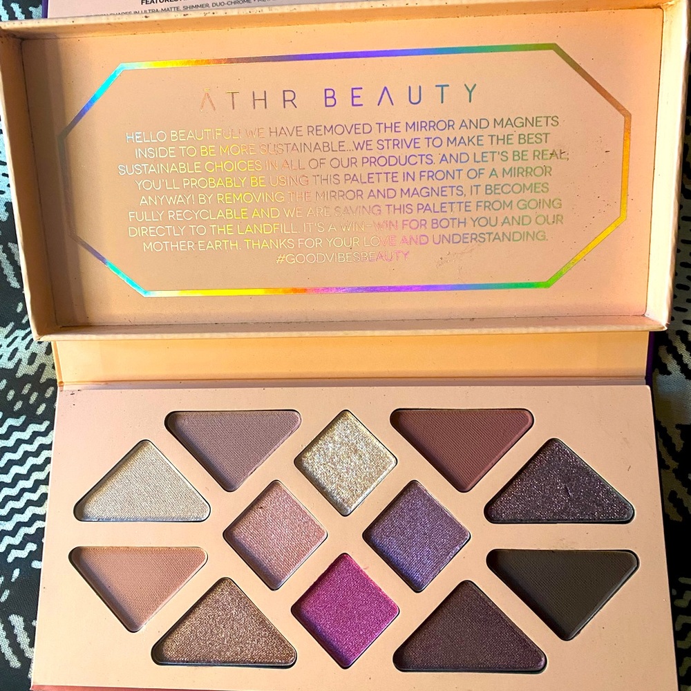 ATHR BEAUTY Manifest eyeshadow Palette. 12 gorgeous shades. New in Box